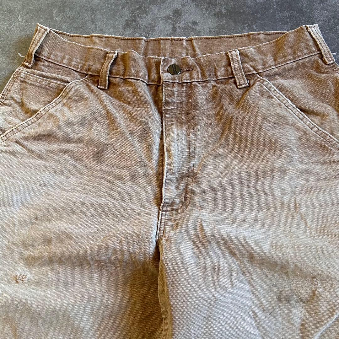 Carhartt ダックペインターパンツ W32 L34 鬼フェード ブラウン