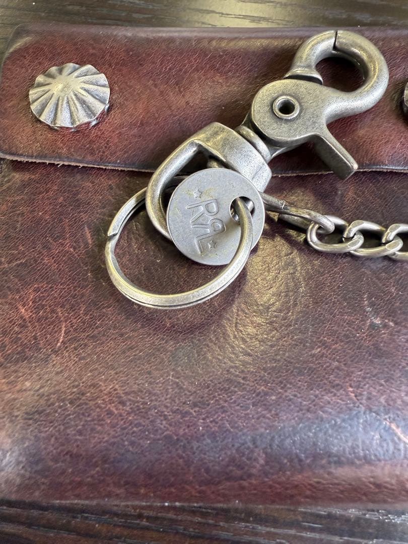 RRL ★ イタリアンレザーを使用 レザーチェーンウォレット