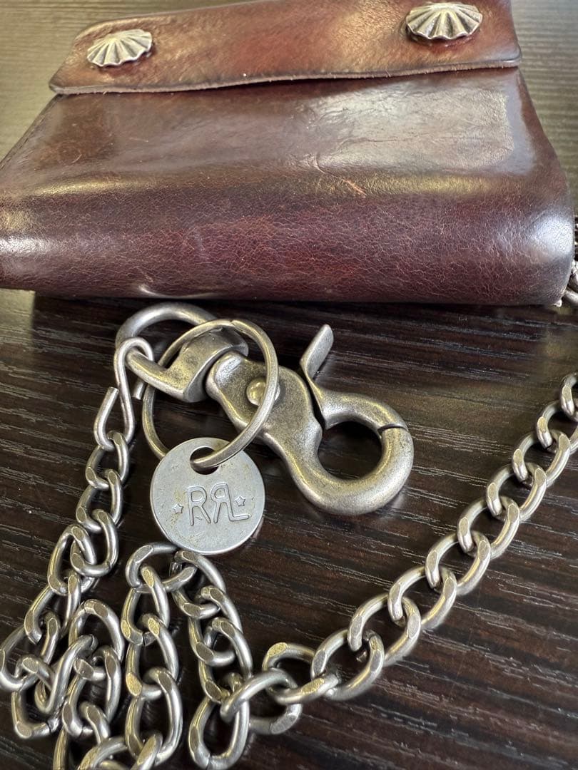 RRL ★ イタリアンレザーを使用 レザーチェーンウォレット