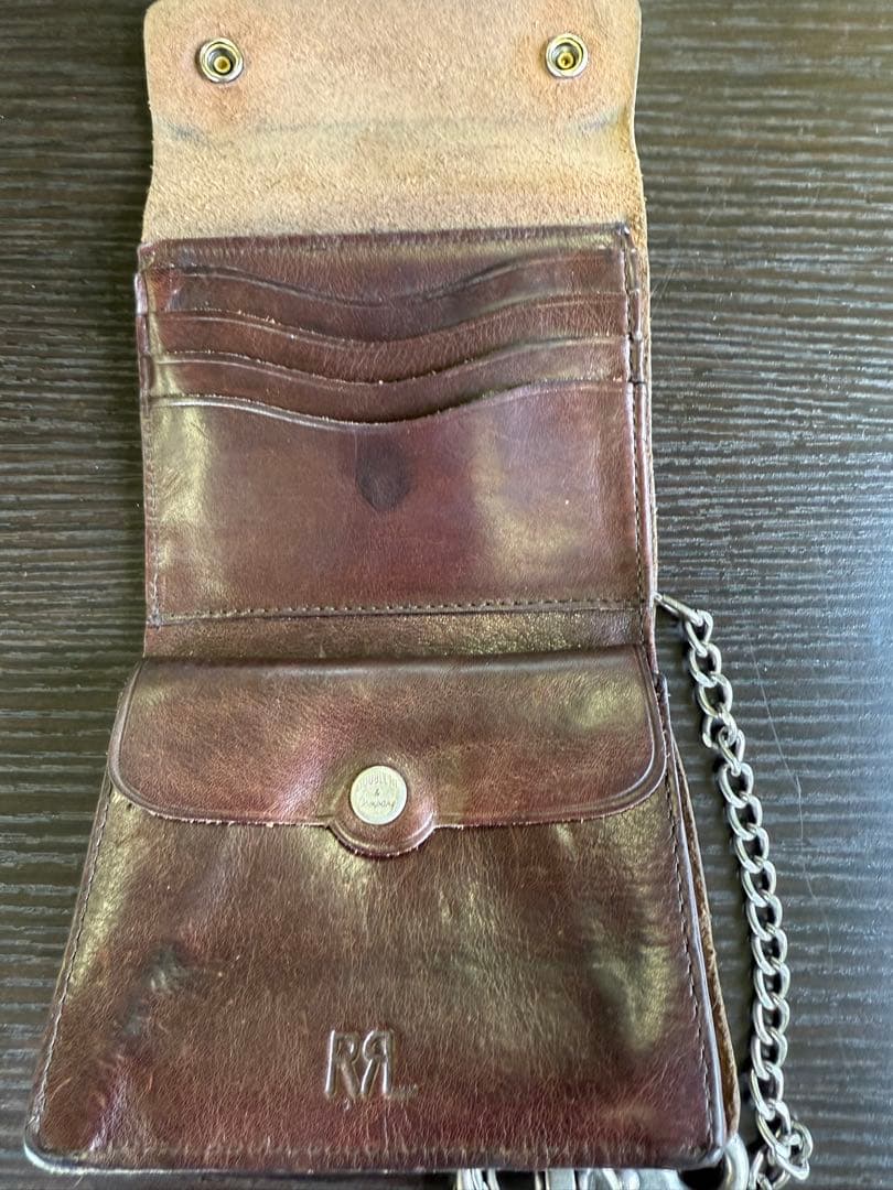 RRL ★ イタリアンレザーを使用 レザーチェーンウォレット