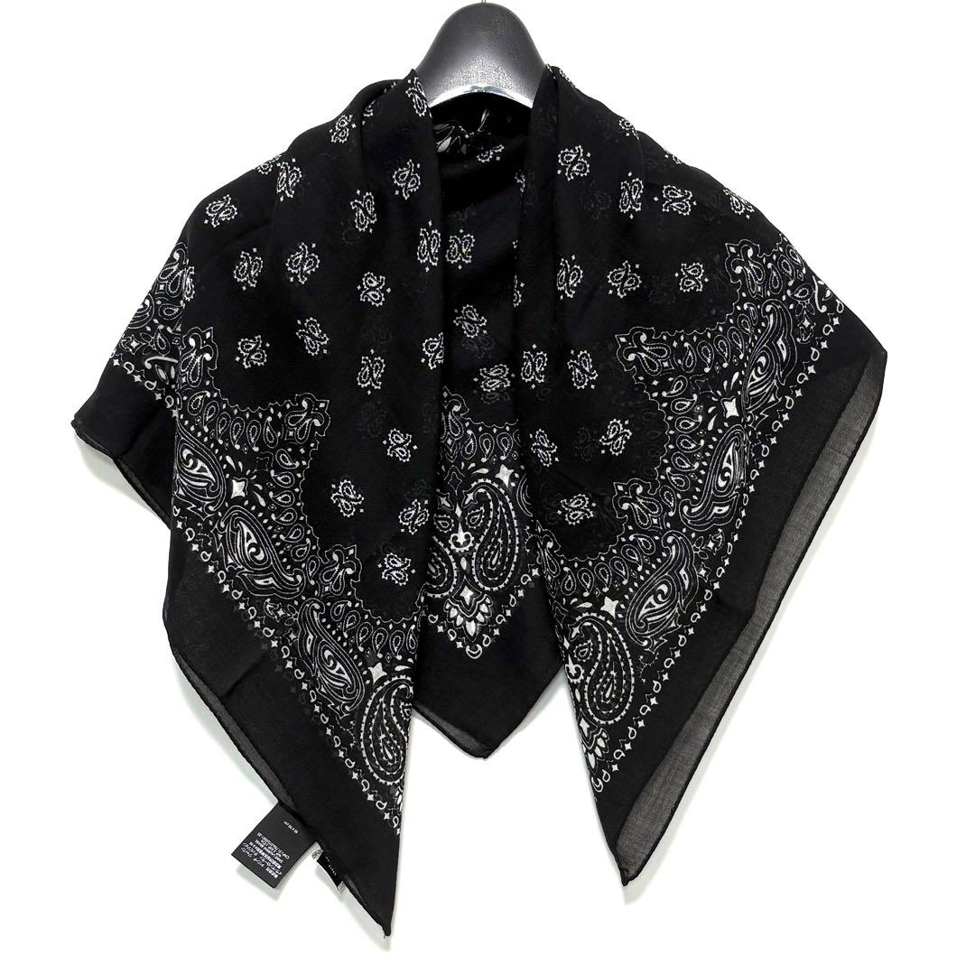 極美品 SAINT LAURENT PARIS ペイズリー柄ストール スカーフ