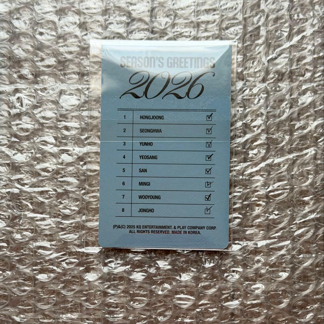 ATEEZ 2026 SEASON'S GREETINGS サン KQ SHOP