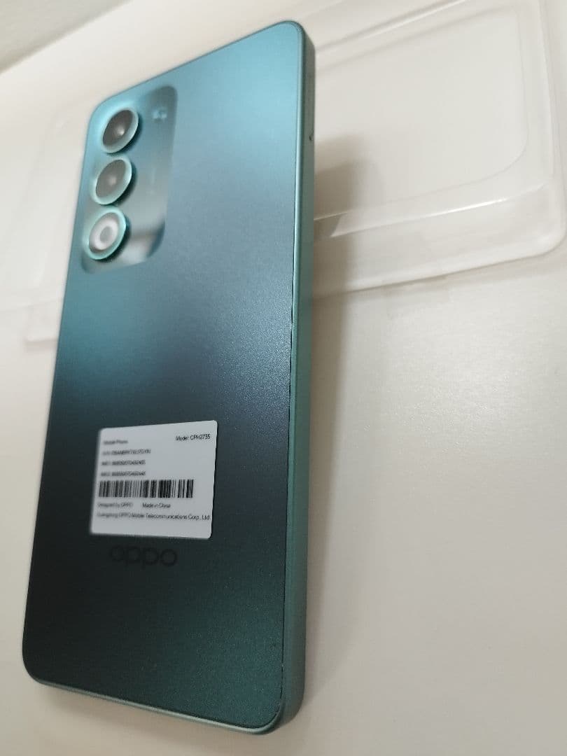 OPPO A5 5G 本体 グリーン 2025年12月6日購入　楽天モバイル店