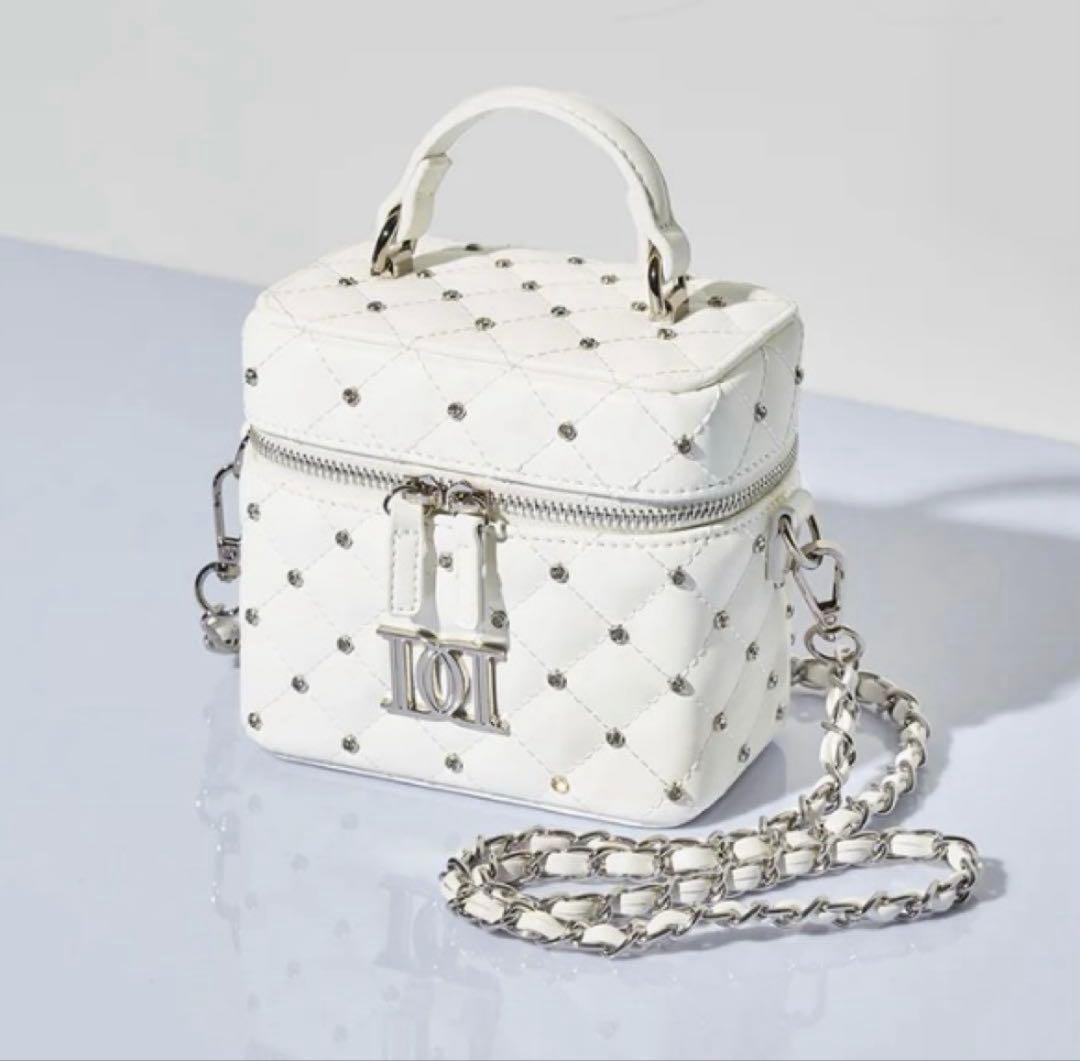 Darich ダーリッチ バニティバッグ ビジュー ホワイト