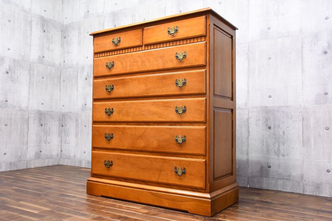 EBK69 横浜ダニエル Daniel 6段 チェスト 整理タンス 樺桜材