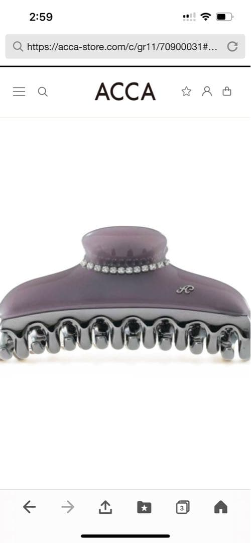 ACCA クリップヘアアクセサリー　試着のみ