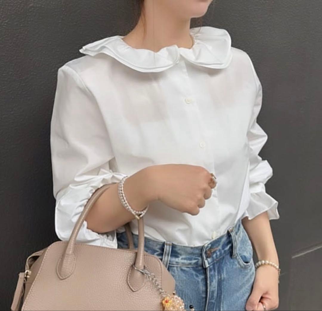 トップス OHGA WAFFLE BLOUSE