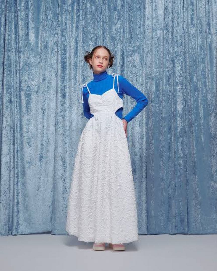 【POPPY】BALLOON CAMI ONE-PIECE (WHITE)