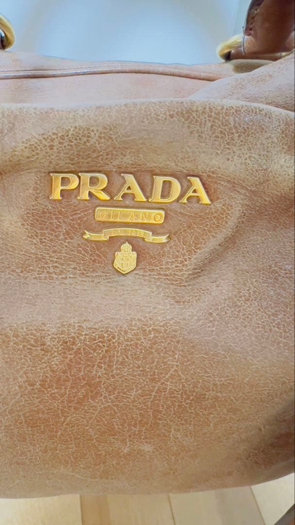 UOMOさん專用 PRADA ブラウン レザードラムバッグ