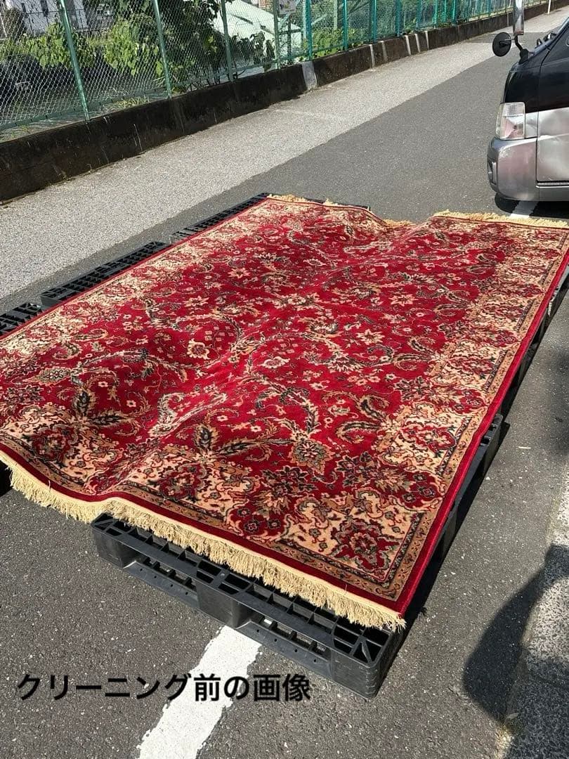 ⭐️【全国送料無料】アンティーク　ベルギー製　ラグ　絨毯　335cm 大判　輸入品