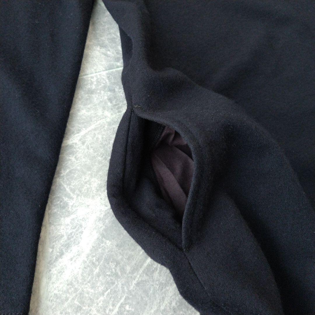 052 ふうみん様 23区 ウールジャージー フレア ワンピース ネイビー