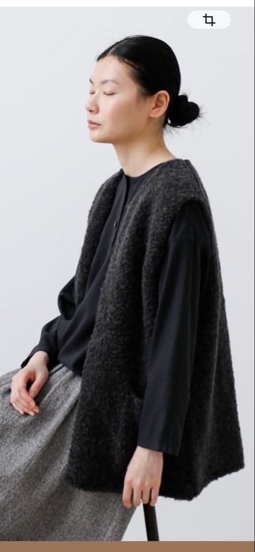 evam eva アルパカウールベスト✴︎極美品