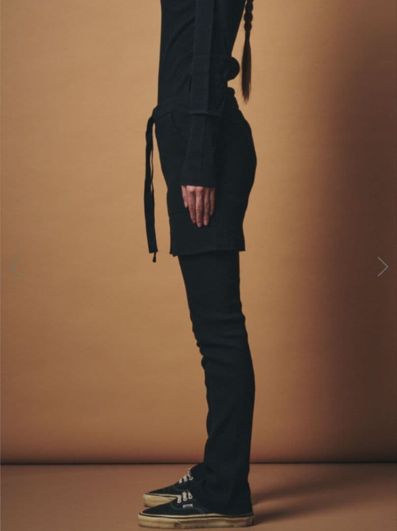 【新品未使用】m.u RIB Layered PANTS　BLACK