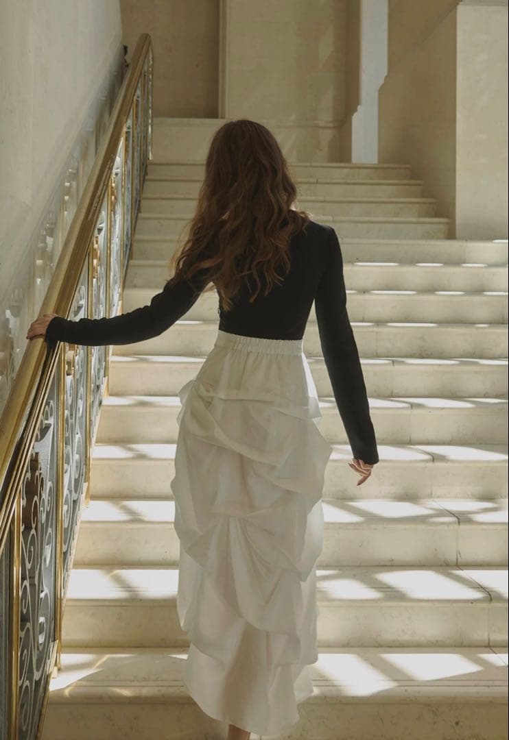 ORGUE オルグ｜ Tuck form one-piece (white M)