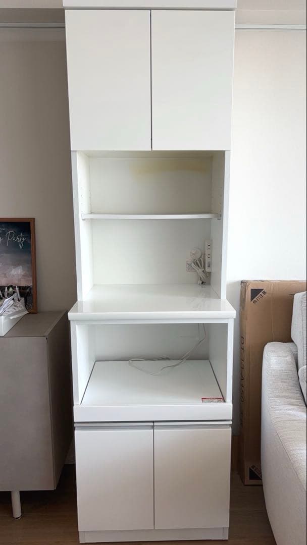 【モチちゃん】ニトリ　食器棚　キッチンボード　レジューム幅60