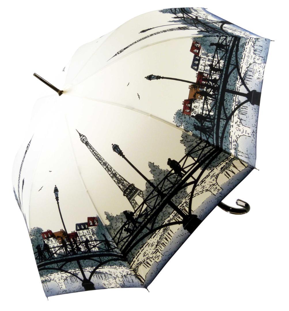 ☆新価格☆ Guy de Jean 長傘 雨/日傘兼用 PARIS（アイボリー）