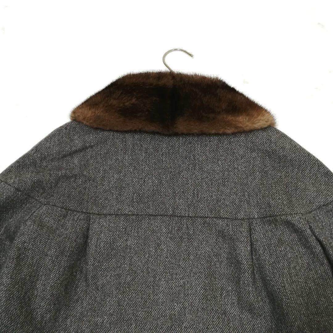 極美品✨ フォクシー　ショート丈 ジャケット　カシミヤ　ミンクファー　フレア