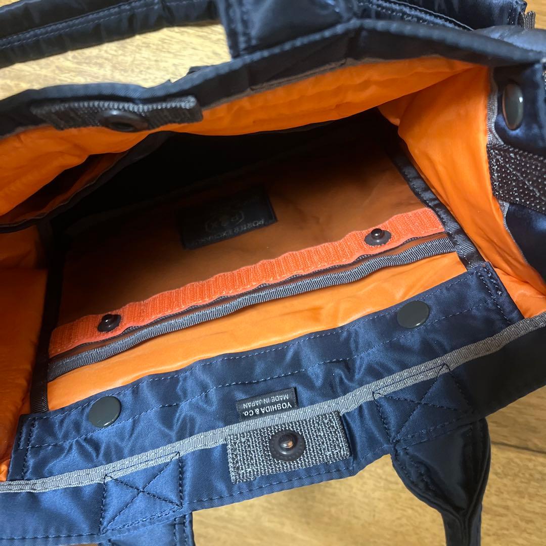 PORTER PXタンカー　スクエアトート、ショルダー アイアンブルー