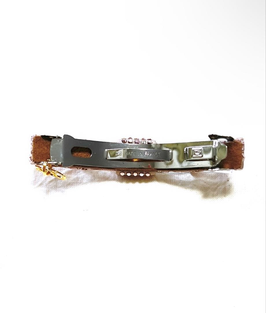 【新品未使用】COMPLEX BIZ バレッタ　リボン　ピンク　スワロフスキー