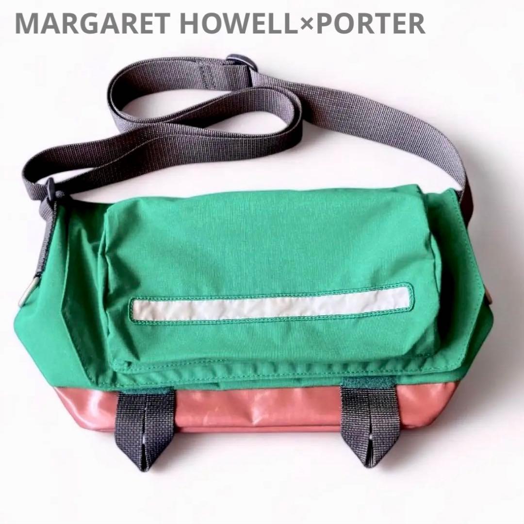 小*1様 【希少】マーガレットハウエル×ポーター メッセンジャーバッグ 緑 茶