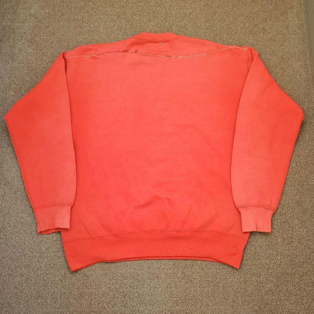 鬼フェード サーモンピンク USA製 Russell 前V スウェット 短丈 L