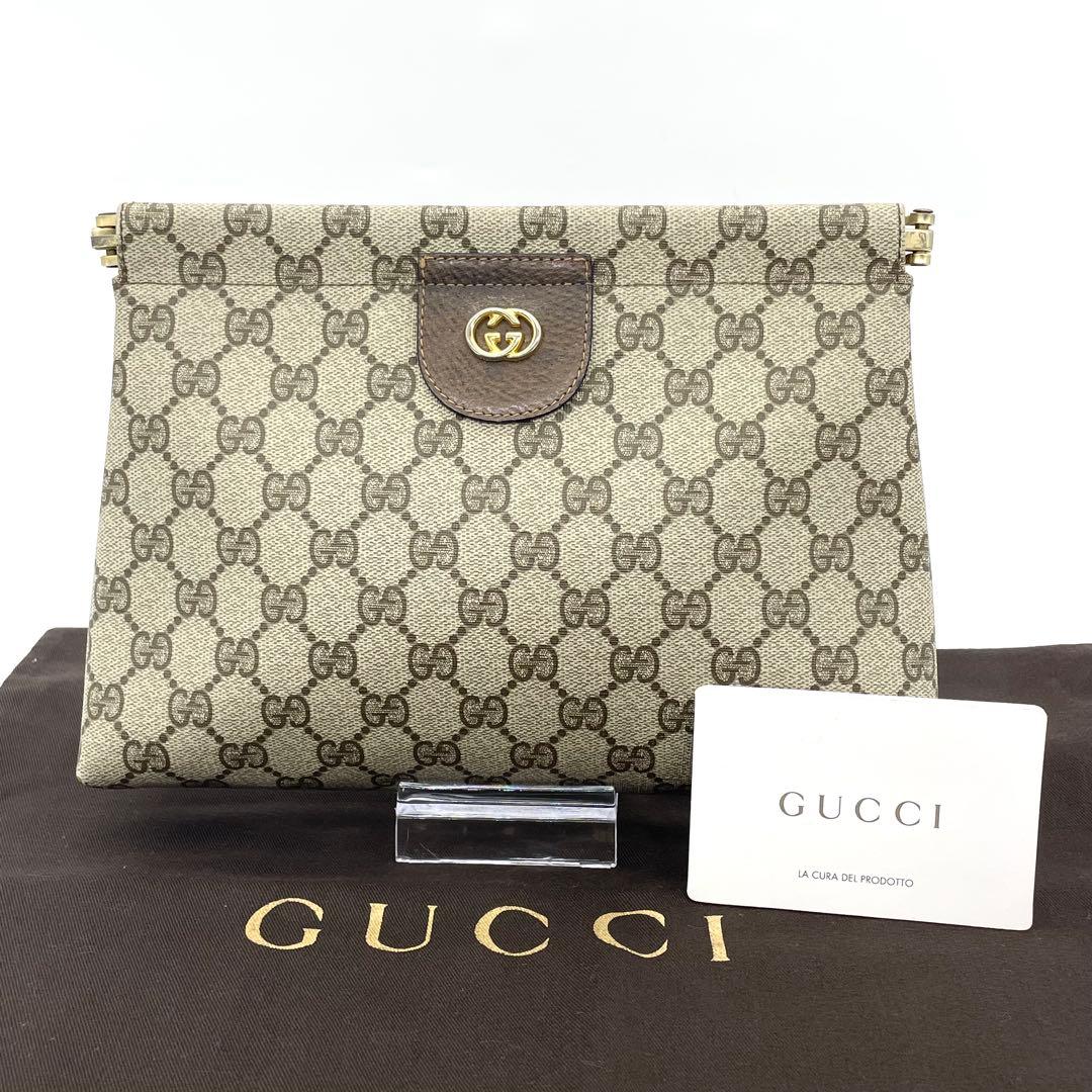 GUCCI グッチ オールドグッチ セカンド クラッチ バッグ GGスプリーム