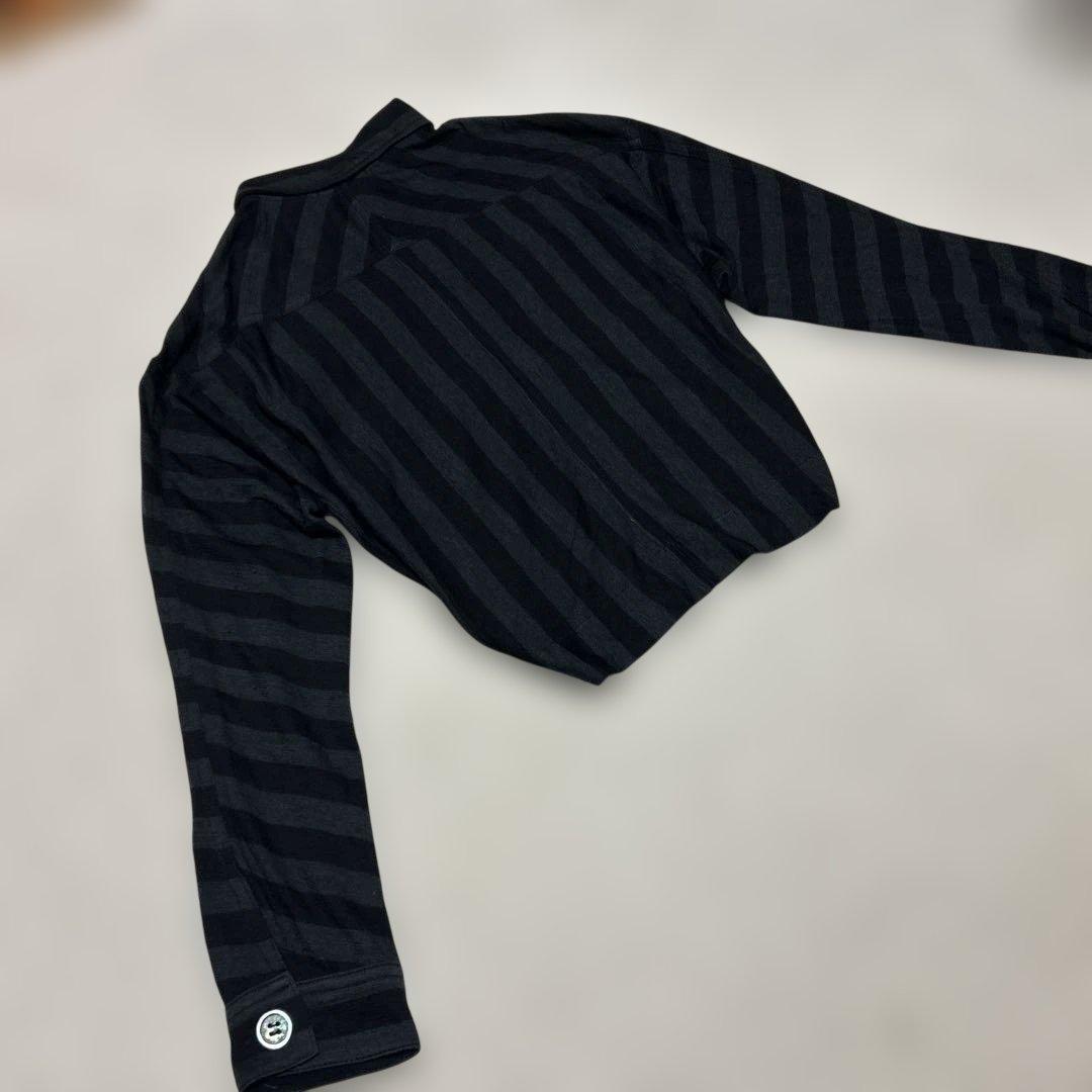 COMME des GARÇONS クロップドジャケット ブラックストライプ短丈