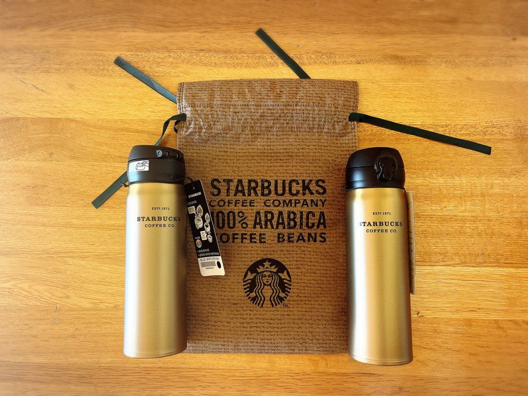 STARBUCKS ゴールド タンブラー 500ml 2個セット　水筒　韓国