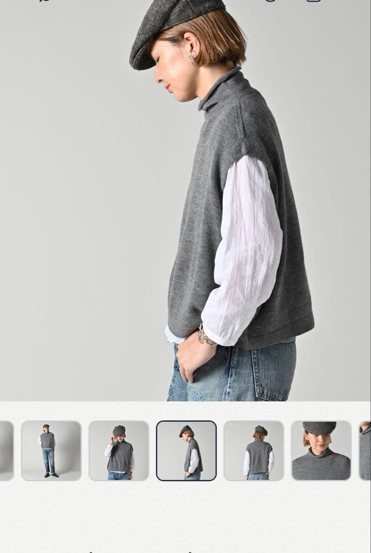 ②グレー2025新作45RウールベストフロートMベスト新品未使用グレー別色出品中