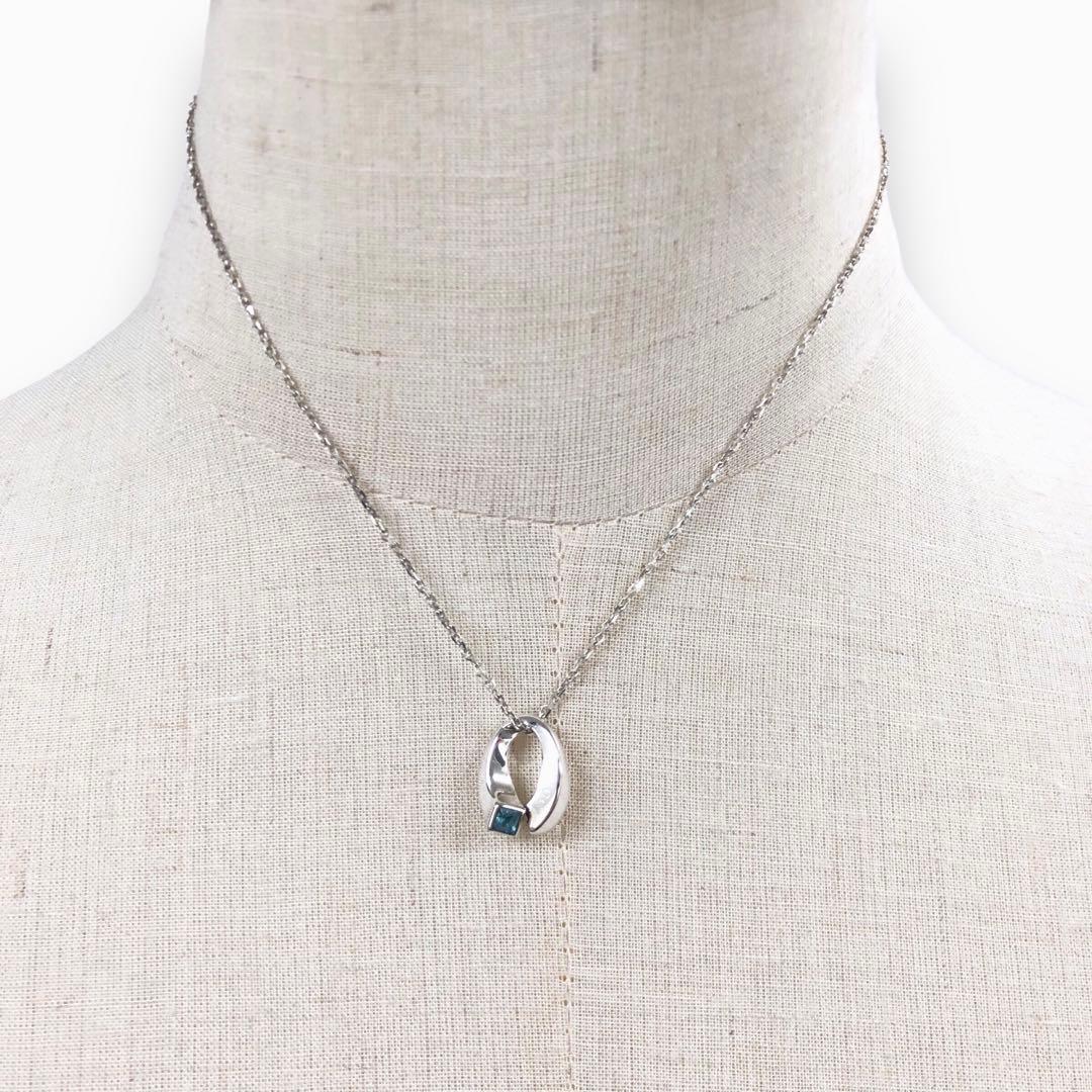 美品 GUCCI グッチ SV925 ブルートパーズ ネックレス アクセサリー