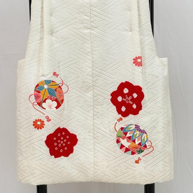 ゆりのはな　七五三　女の子　３歳　祝着　総絞り　総刺繍　金駒刺繍　正絹　I101