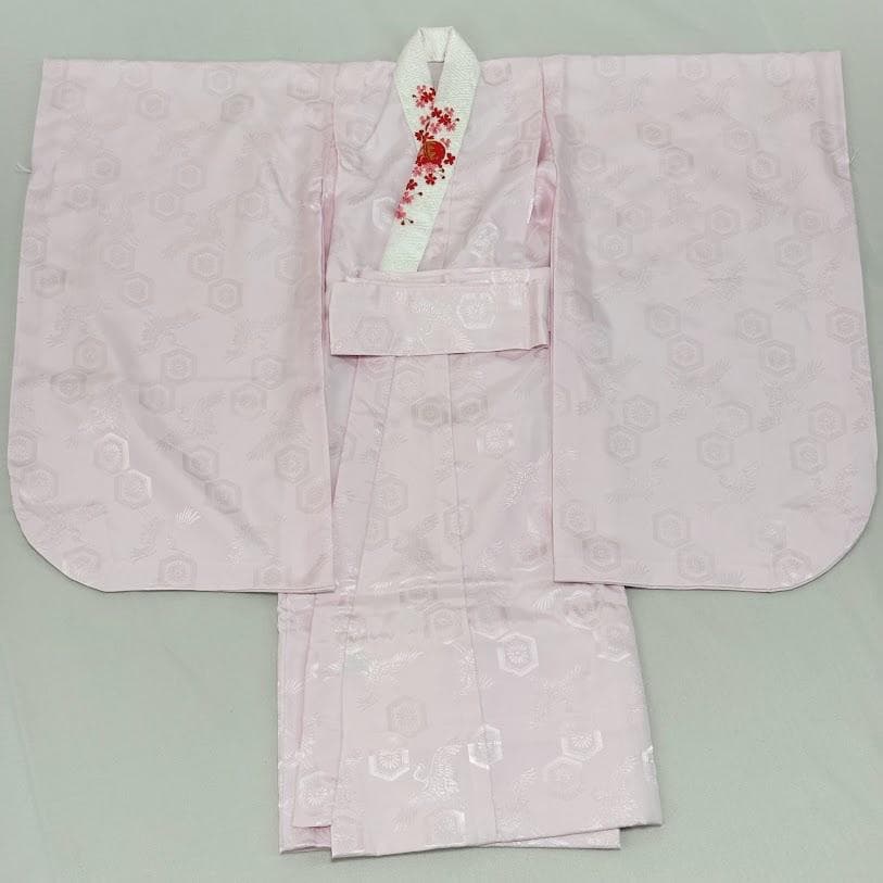 ゆりのはな　七五三　女の子　３歳　祝着　総絞り　総刺繍　金駒刺繍　正絹　I101