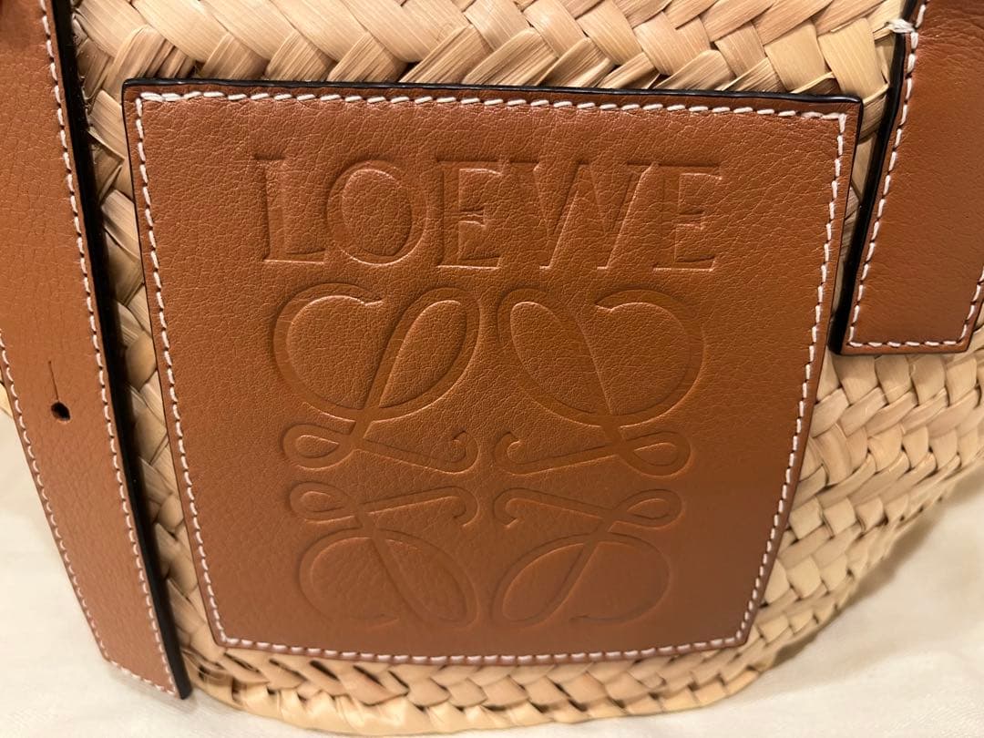 正規品 LOEWE ロゴ入り かごバッグ SMALL ロエベ スモール