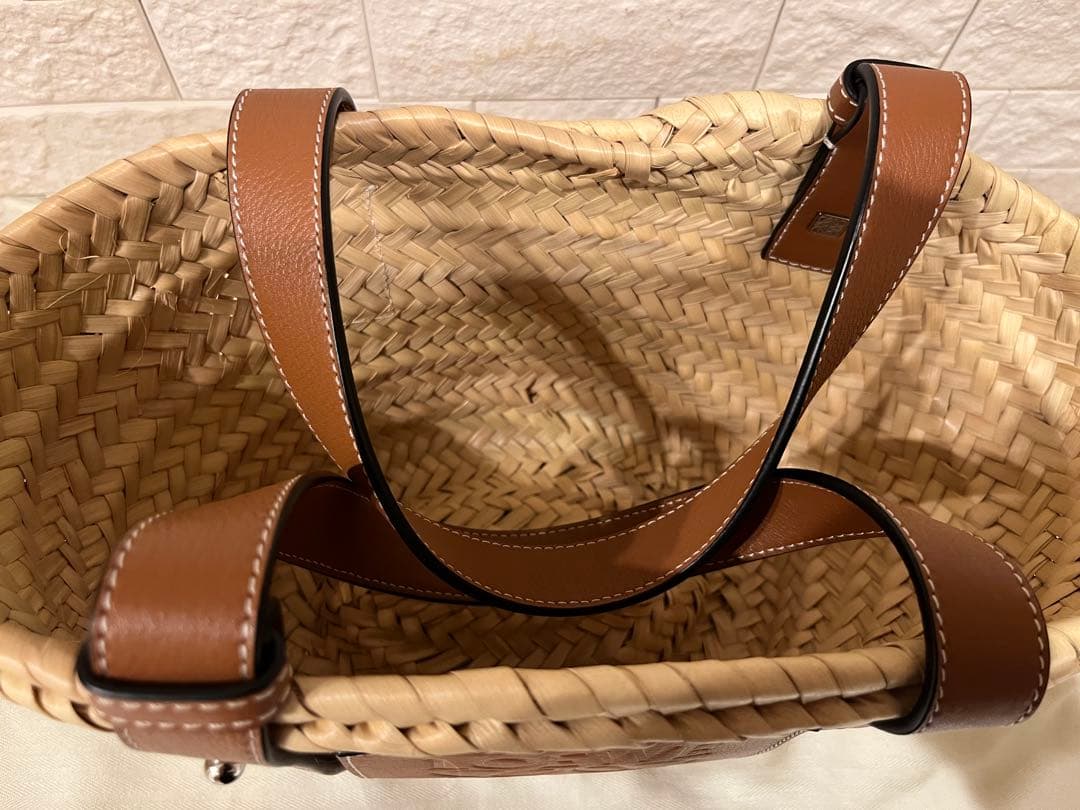 正規品 LOEWE ロゴ入り かごバッグ SMALL ロエベ スモール