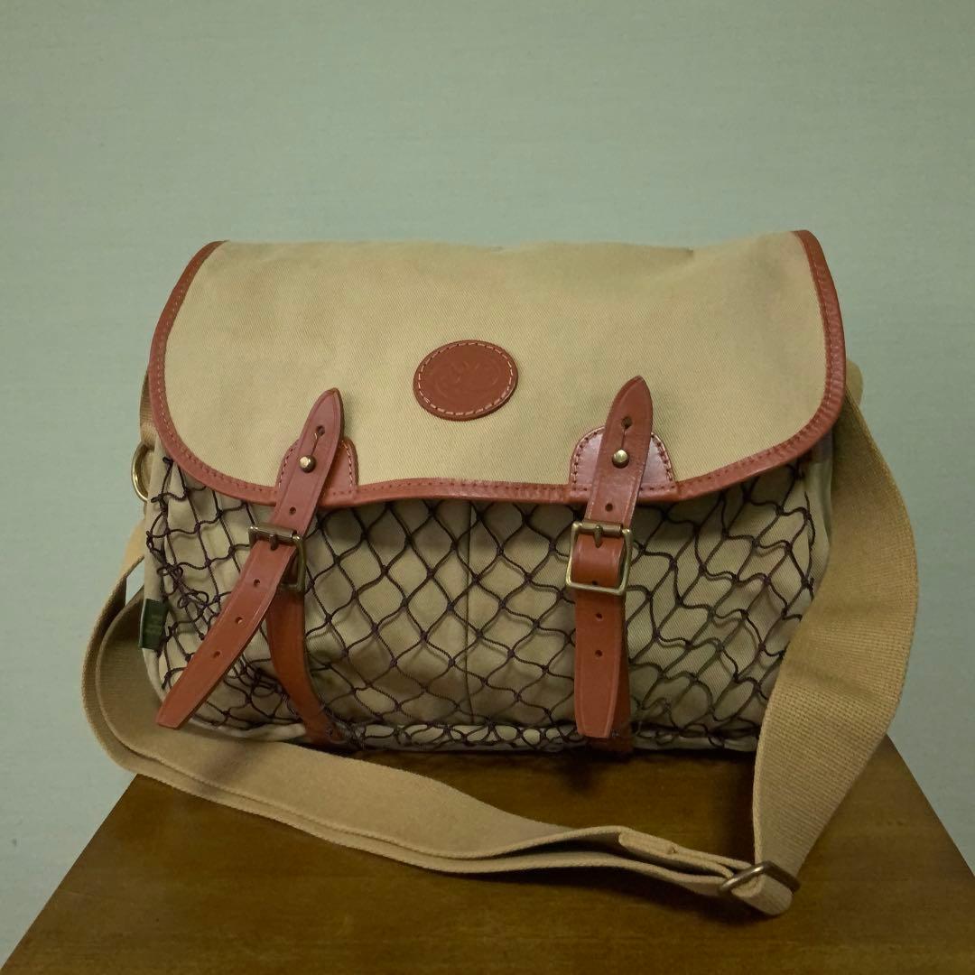 JOHN CHAPMAN キャンバスレザーショルダー 英国製 カーキ