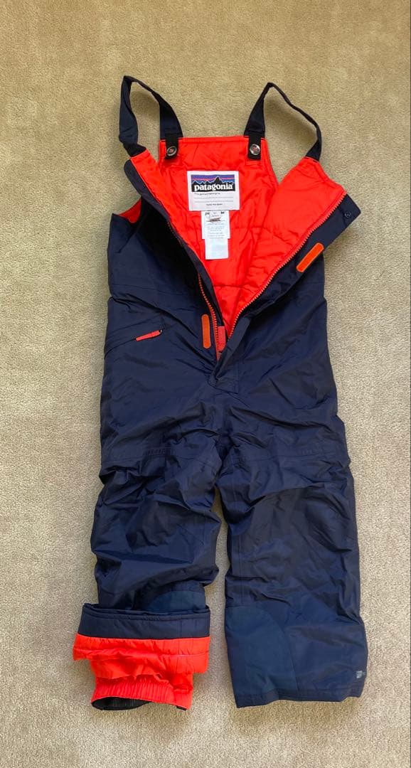 Patagonia 子ども用スキーウェア ネイビー/オレンジ