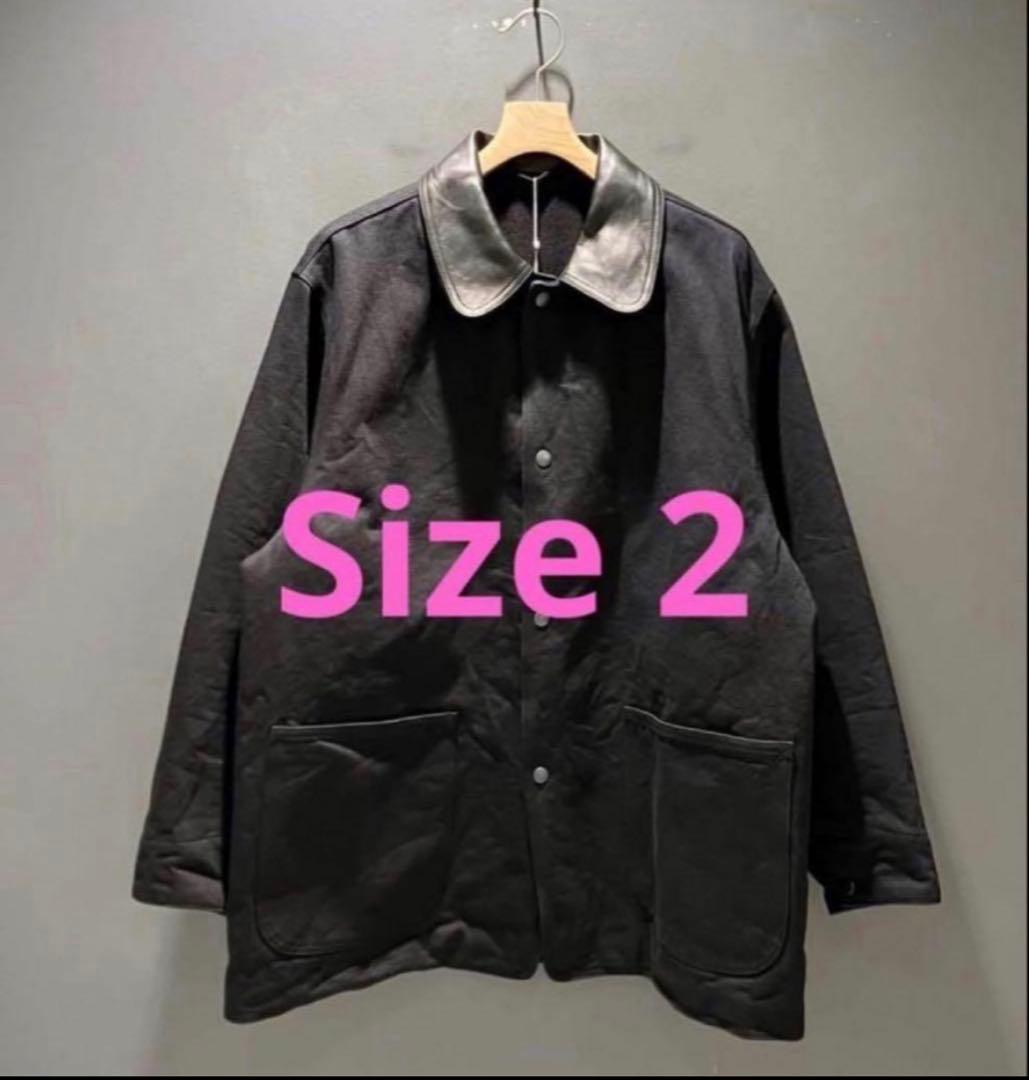 COMOLI 25AW デニムレザーワークジャケット　コモリ　サイズ2