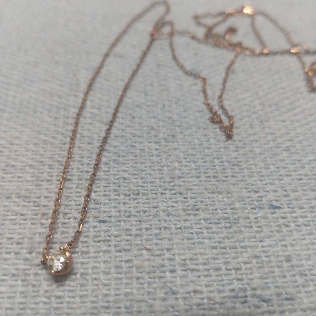 4℃ K10 ネックレス 一粒 ダイヤモンド？