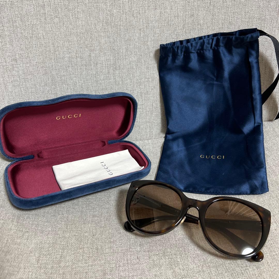 【美品】GUCCI サングラス UV加工 べっ甲 フォックス