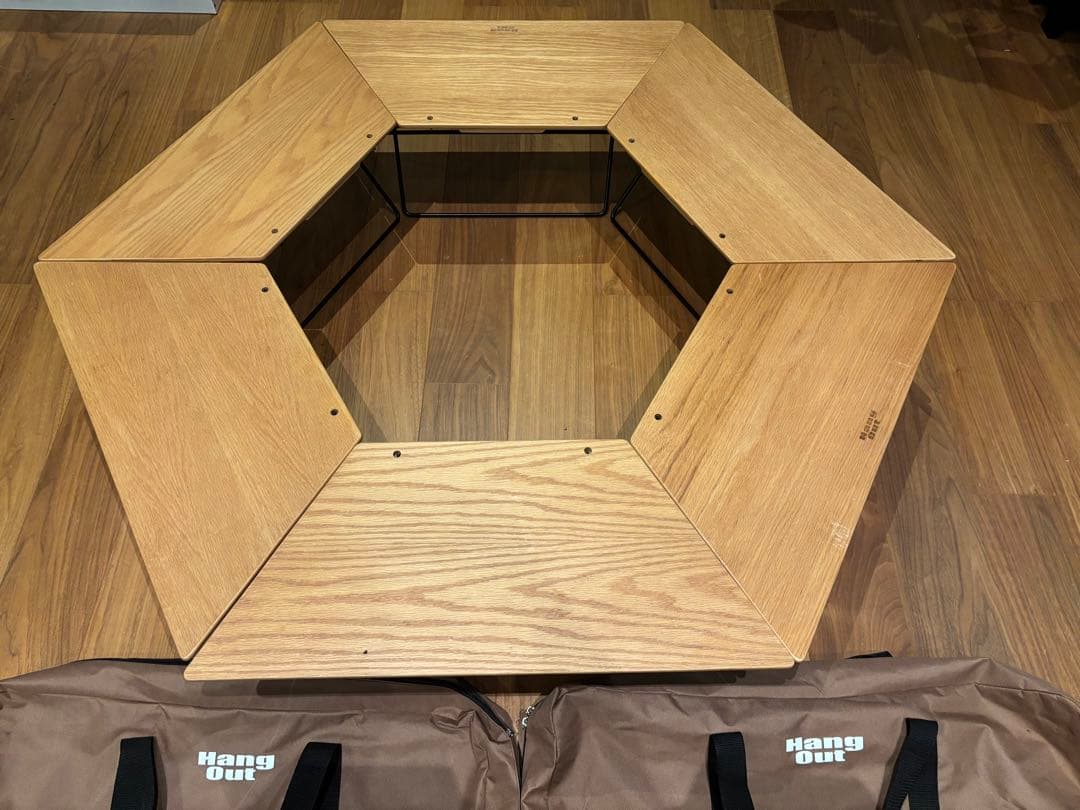 HangOut ハングアウト アーチテーブル 6台セット ウッド 専用ケース付