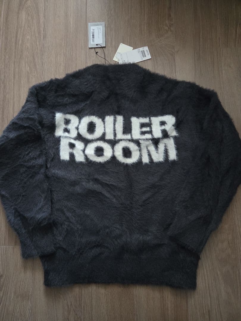 BOILER ROOM シャギーニットクルー S ブラック