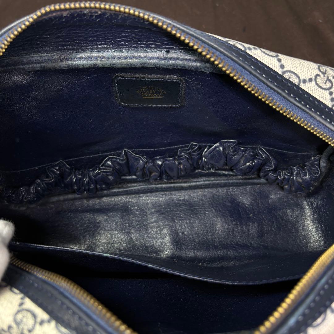 美品　GUCCGI オールドグッチ　PVC GG柄 ポーチ　クラッチバッグ