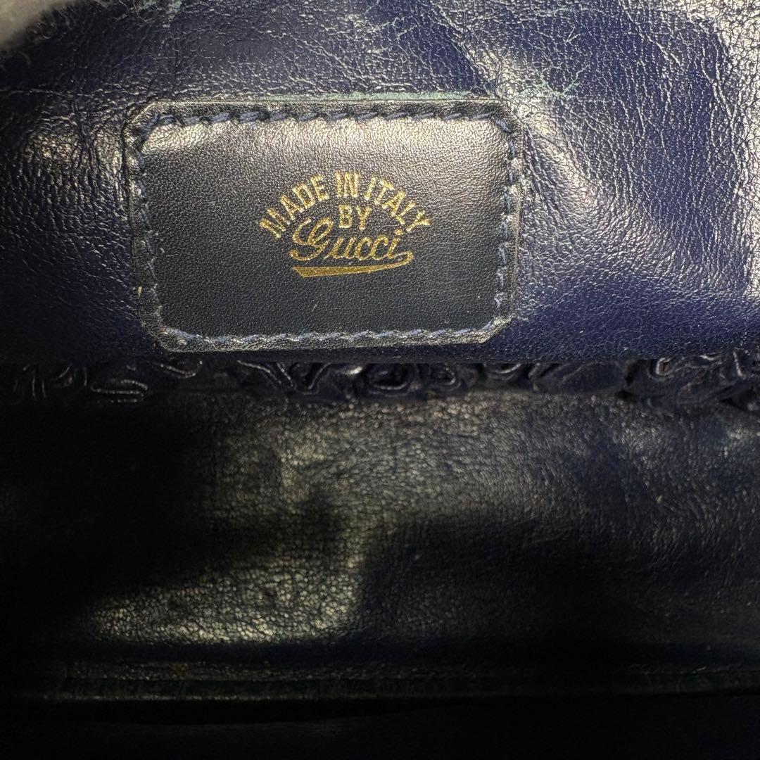 美品　GUCCGI オールドグッチ　PVC GG柄 ポーチ　クラッチバッグ