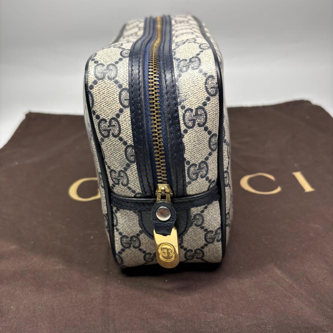 美品　GUCCGI オールドグッチ　PVC GG柄 ポーチ　クラッチバッグ