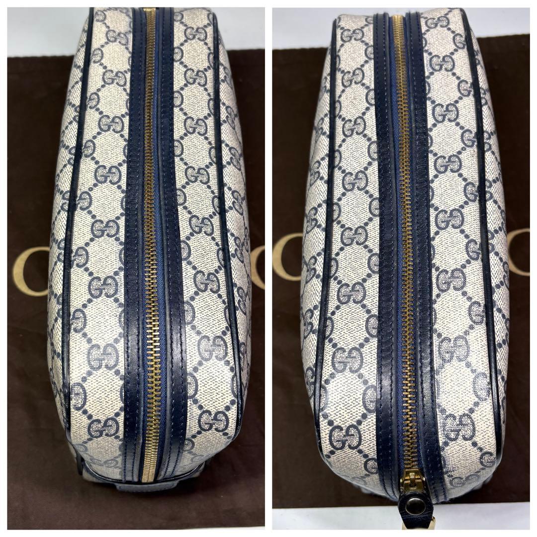 美品　GUCCGI オールドグッチ　PVC GG柄 ポーチ　クラッチバッグ
