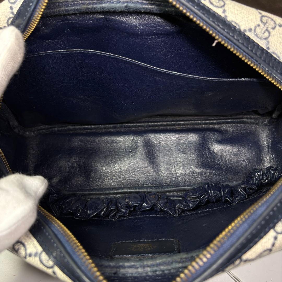 美品　GUCCGI オールドグッチ　PVC GG柄 ポーチ　クラッチバッグ