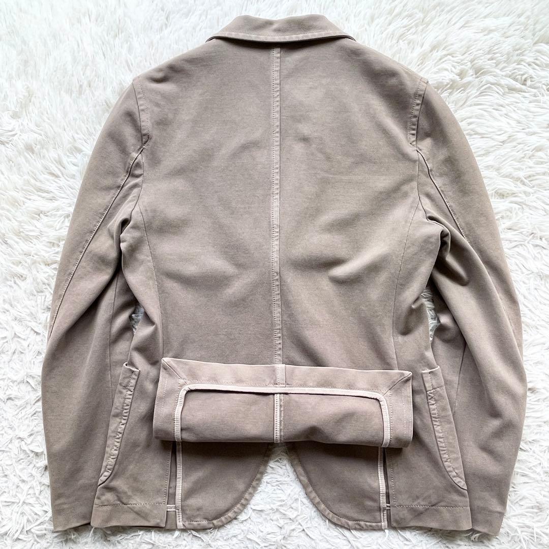 CIRCOLO ストレッチ アンコンジャケット パイピング ロゴ刻印ウッドボタン