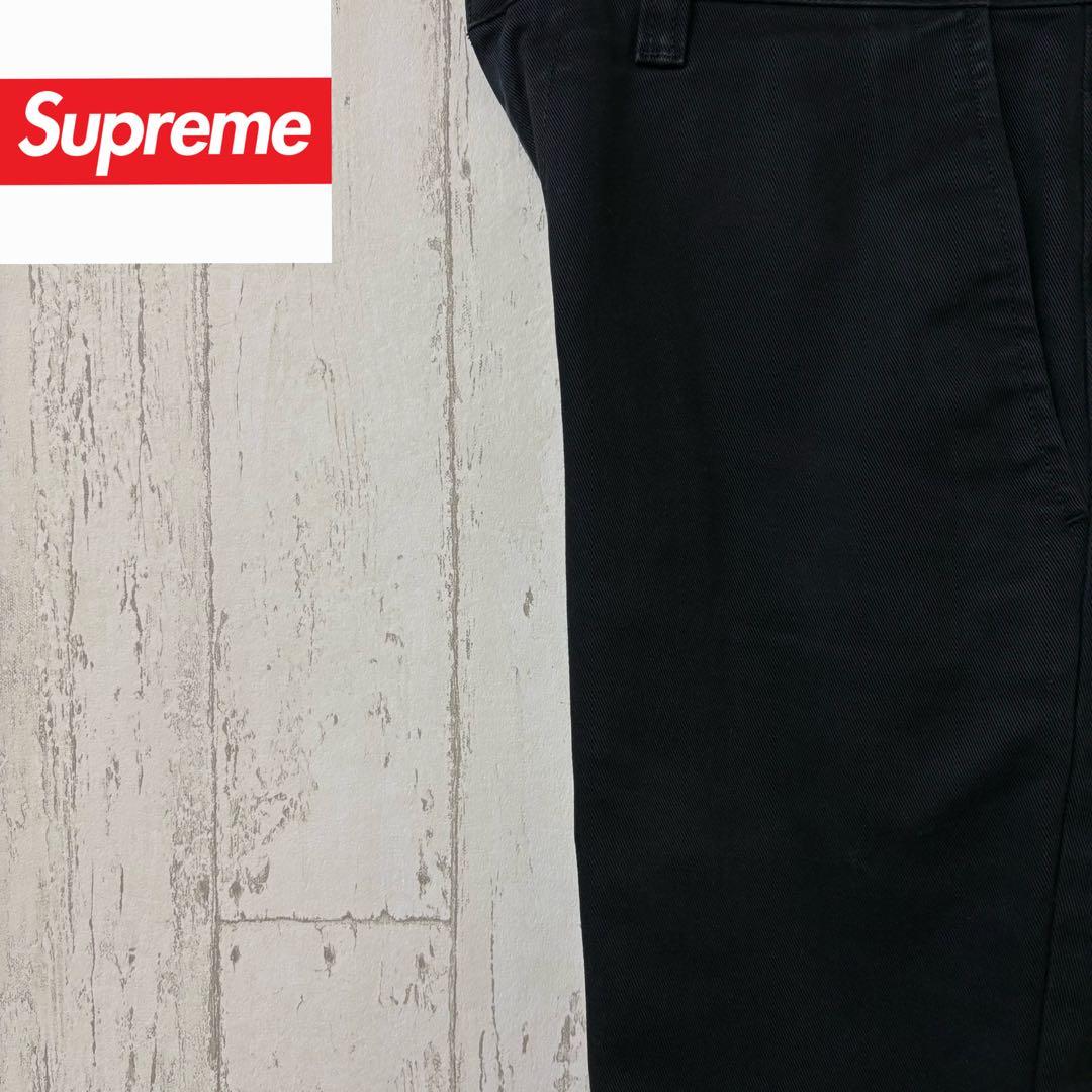 【激レア】SUPREME シュプリーム　ワークパンツ　チノパン　完売モデル　黒