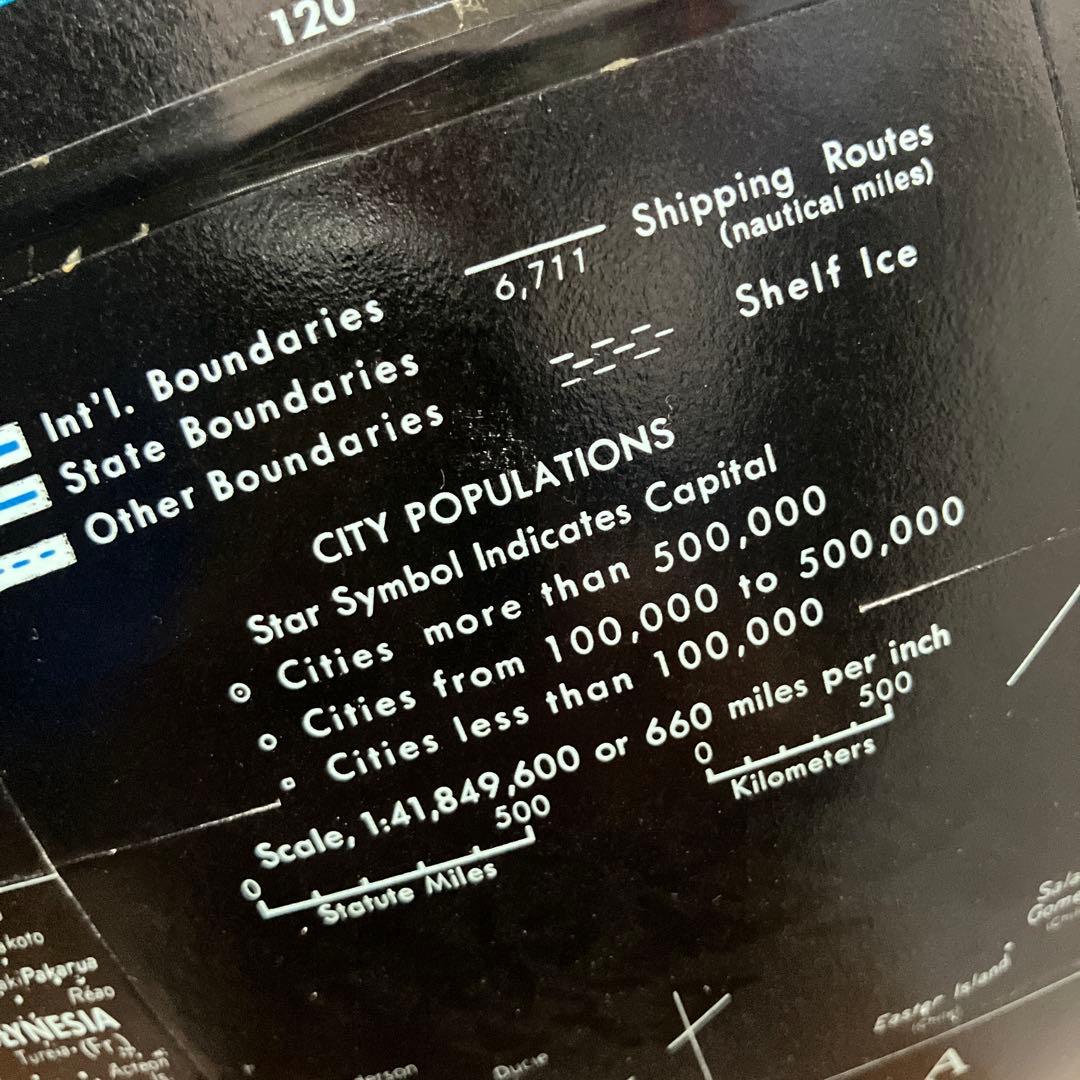 ビンテージ地球儀 ブラックオーシャン REPLOGLE アメリカ買付品70年代