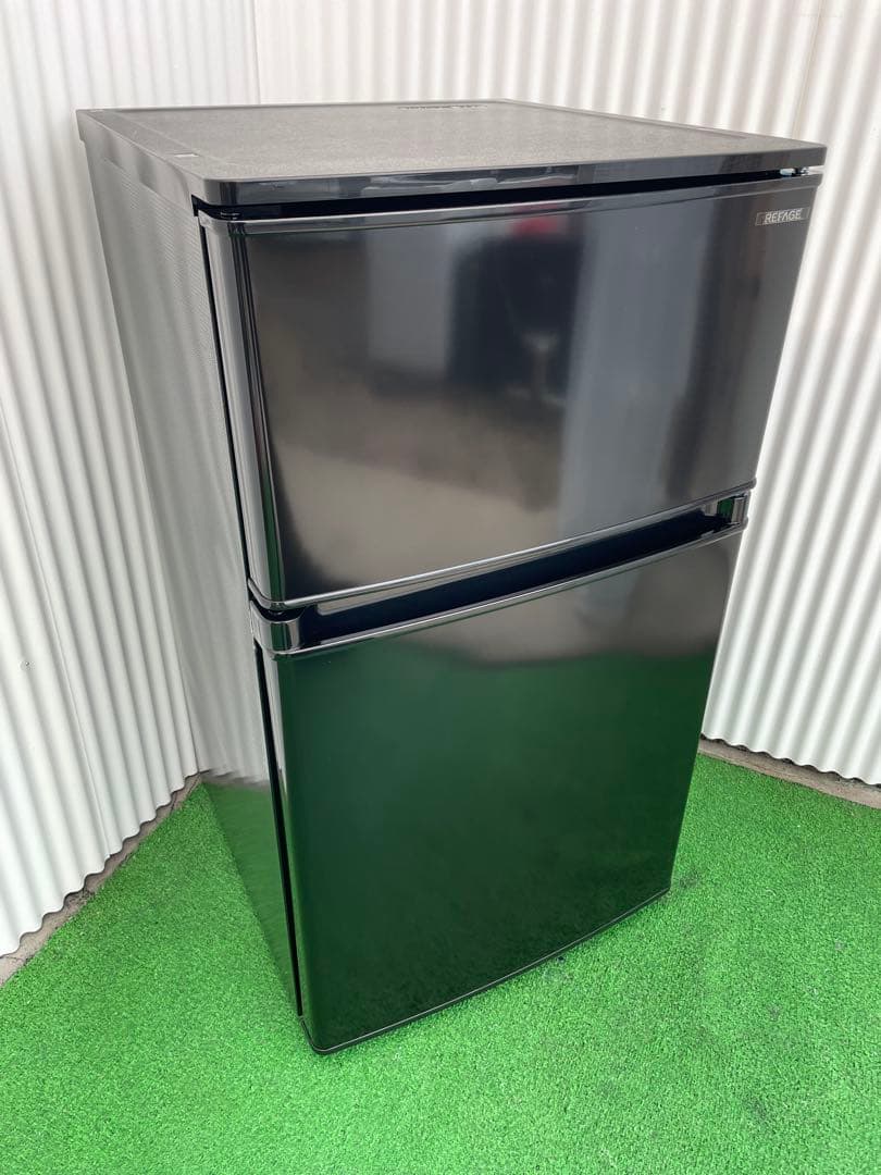 924 ヤマダ おしゃれブラック 2ドア冷蔵庫 2025年製 取説付 一人暮らし